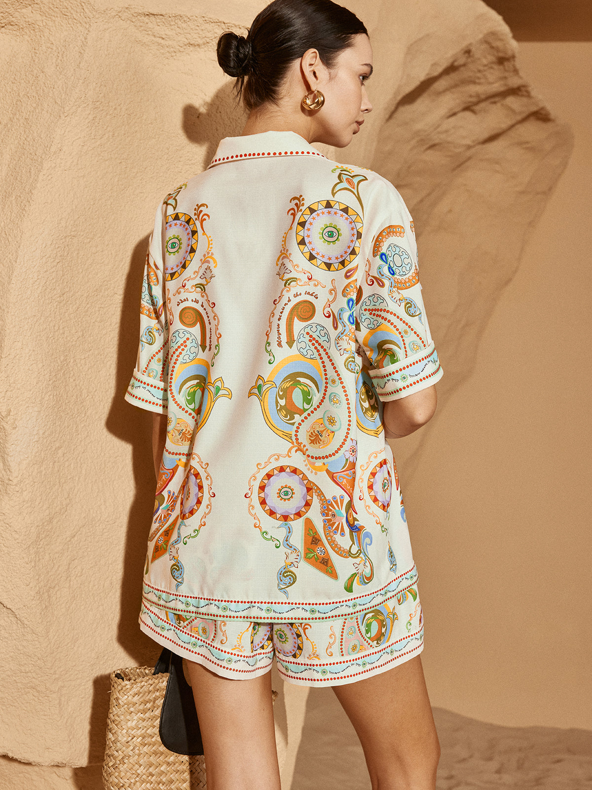 Polo Print Half Sleeve Shorts Set - Chic Rio