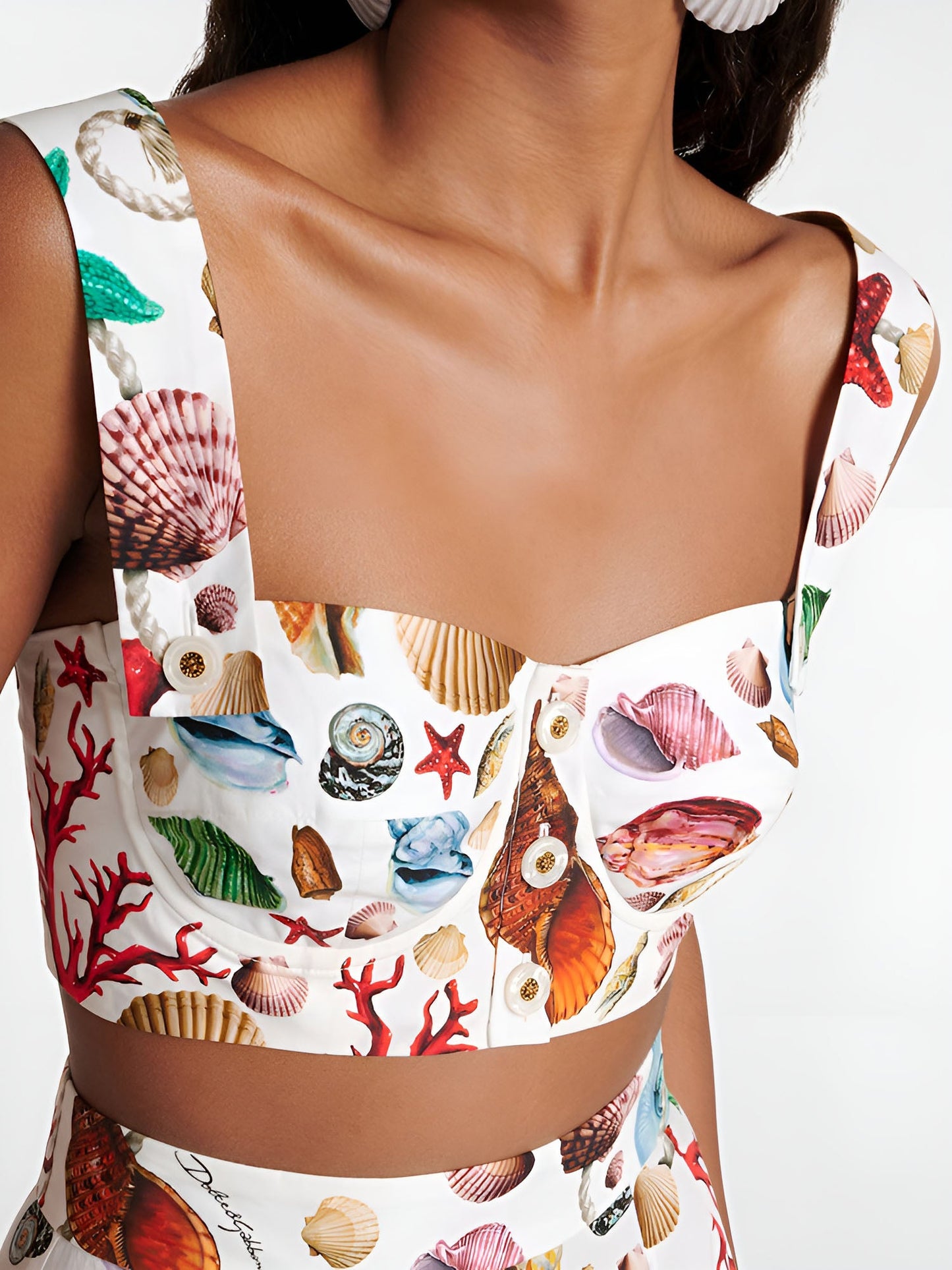 Printed Pleated Skirt Set - Chic Rio