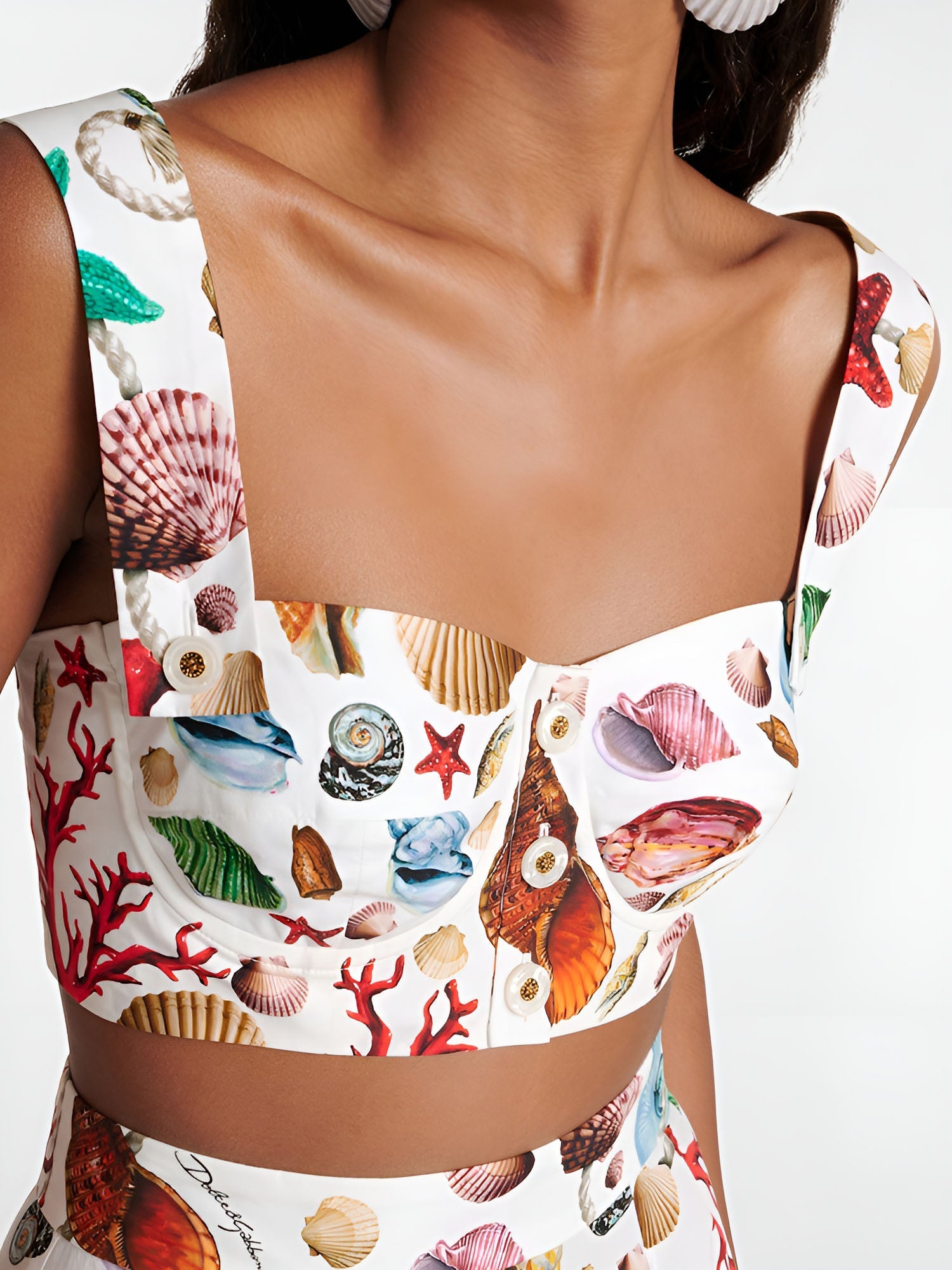 Printed Pleated Skirt Set - Chic Rio