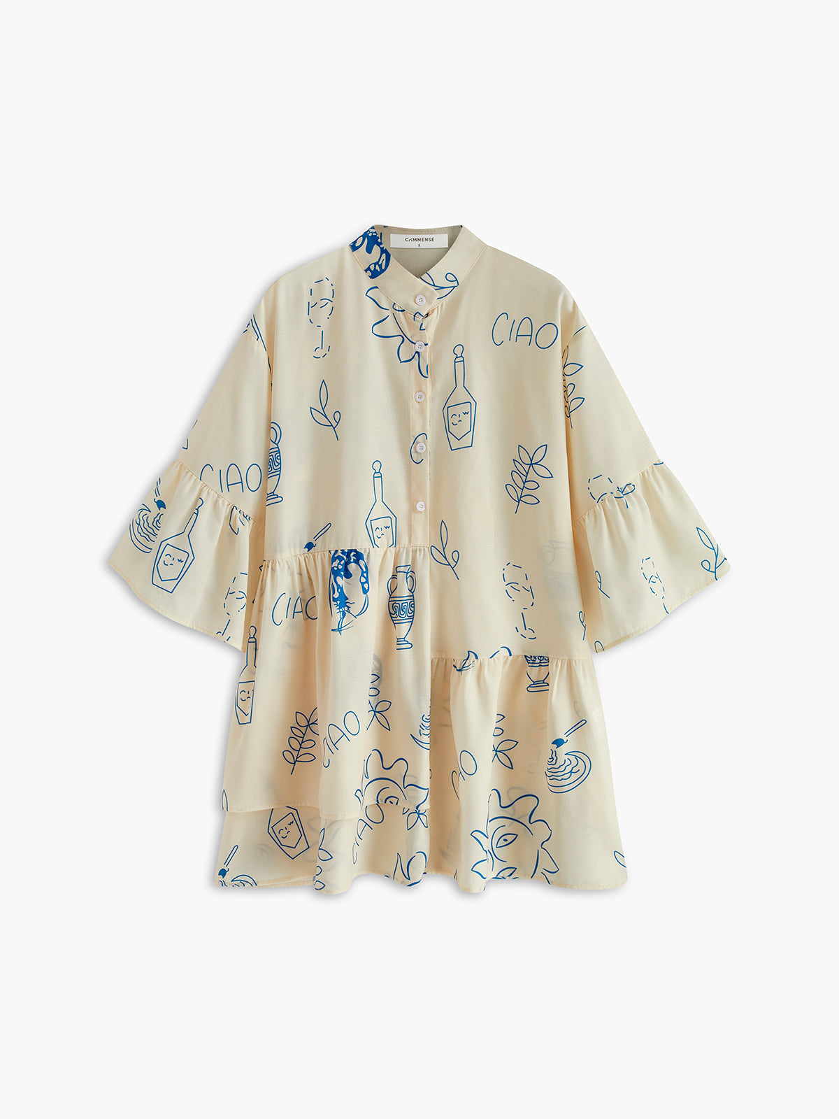 Oversized Sun Print Short Dress - Chic Rio