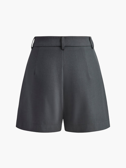 Semi-Sheer Mid-Waist Shorts Without Belt - Chic Rio