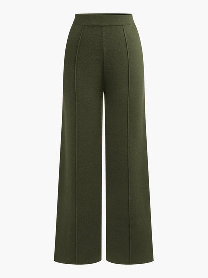 Wool-Blend Piping Pants - Chic Rio