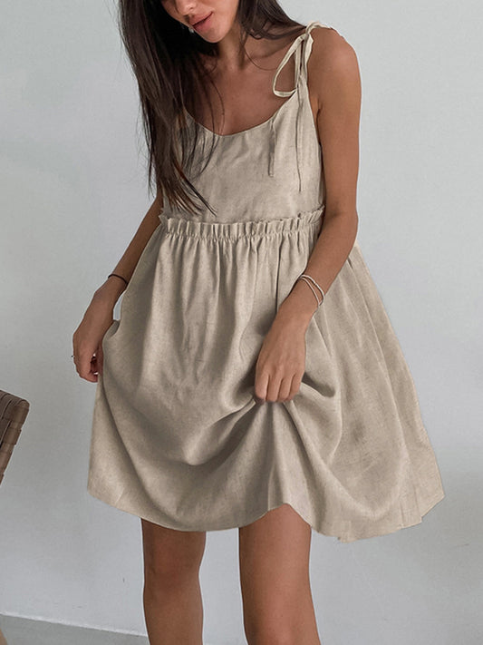 Levanzo Tied Shoulder Short Dress - Chic Rio