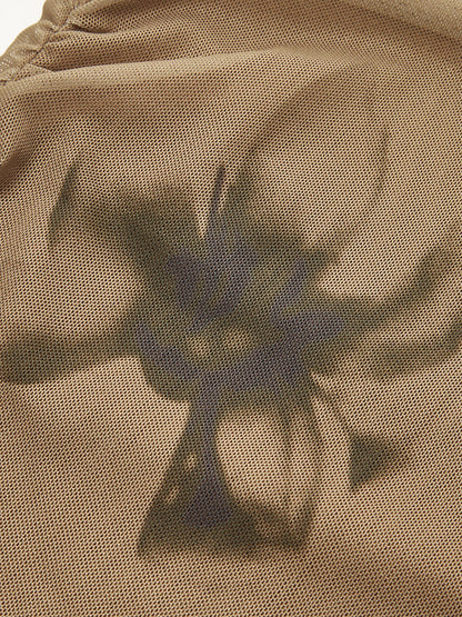 Tye Dye Floral Printed Mesh T-Shirt - Chic Rio