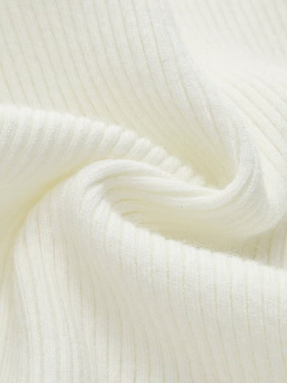 Plain Asymmetrical Breasted Sweater - Chic Rio
