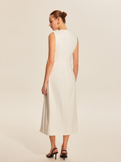 Sleeveless Pleated Dress - Chic Rio