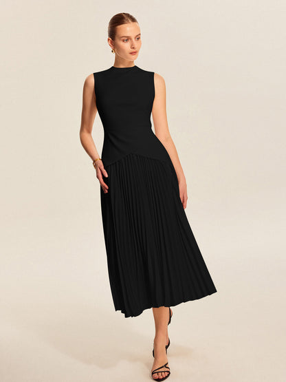 Sleeveless Pleated Dress - Chic Rio