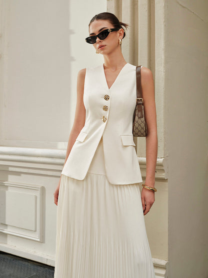 Mid-Waist Pleated Skirt - Chic Rio