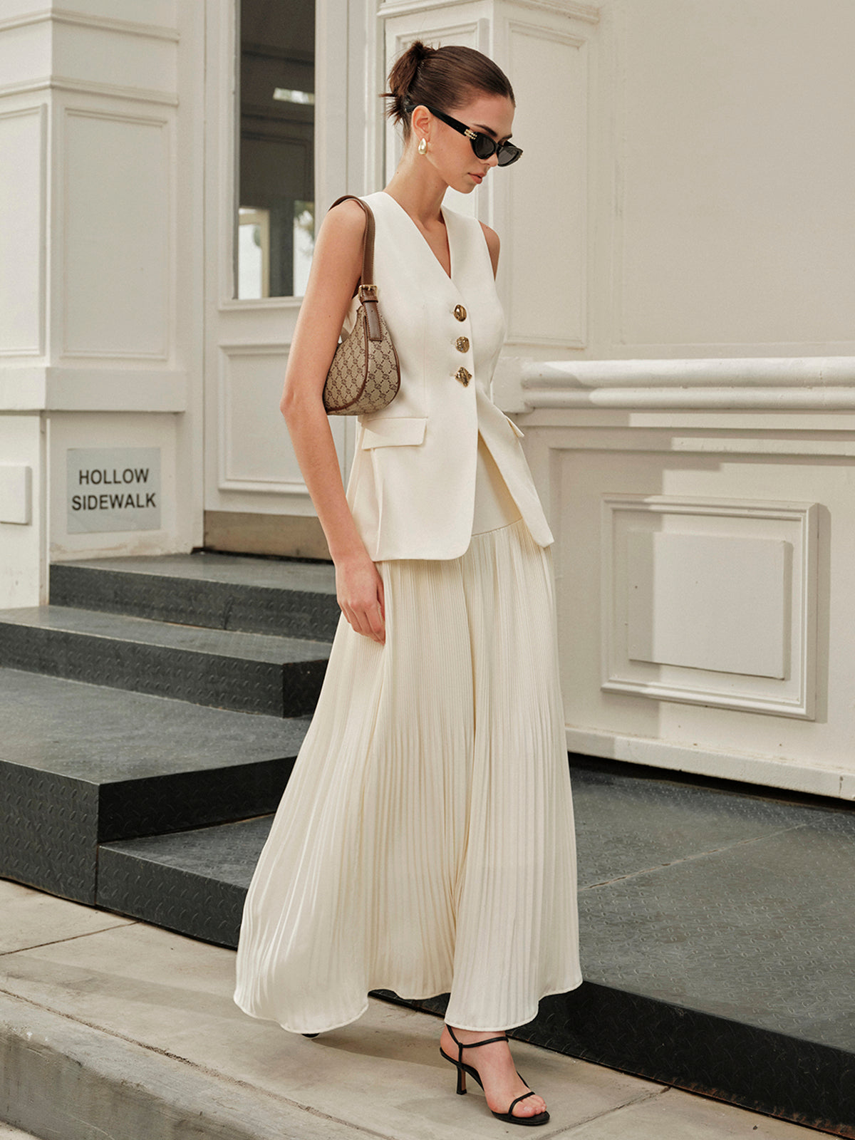 Mid-Waist Pleated Skirt - Chic Rio