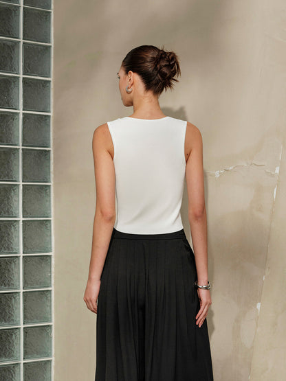 Delicate-Strap Crop Knit Top - Chic Rio