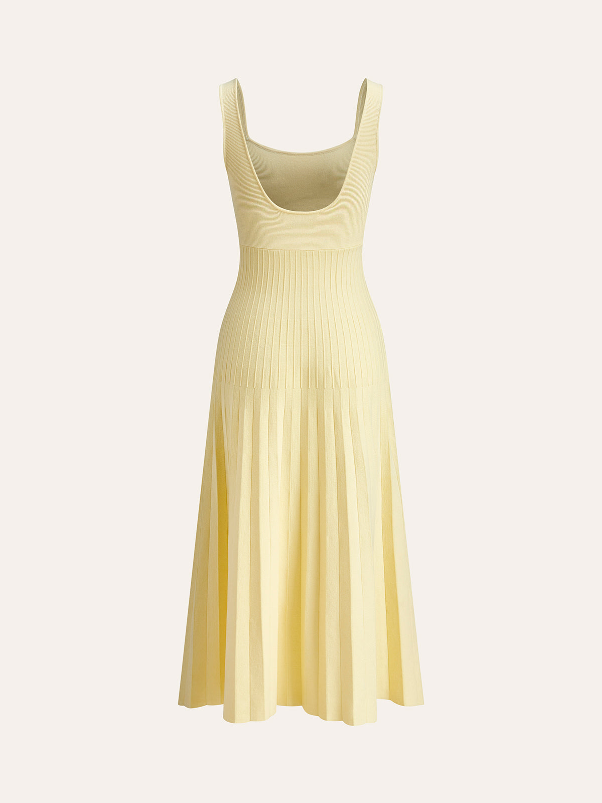 Square-Neck Ribbed Knit Dress - Chic Rio