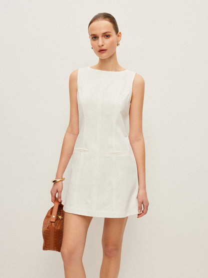 Sleeveless Denim Dress - Chic Rio
