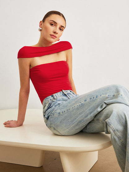 Off-Shoulder Backless Top - Chic Rio