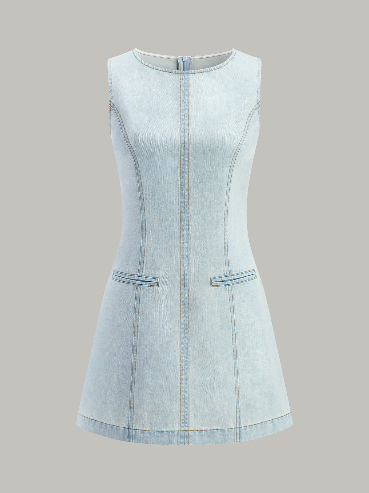 white christmas dresses Denim Seam Pockets Shorts – Dress To main image 0
