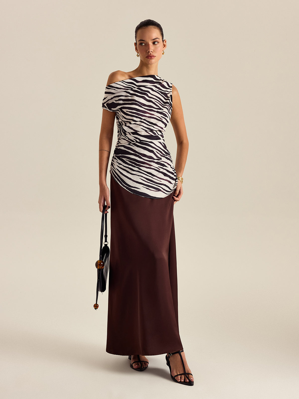 Zebra Print Off-Shoulder Top - Chic Rio