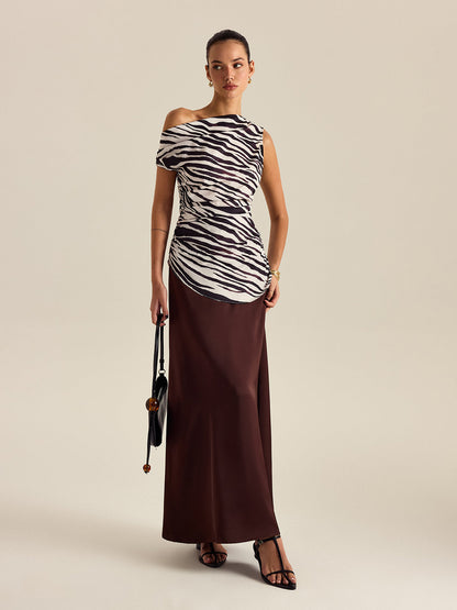 Zebra Print Off-Shoulder Top - Chic Rio