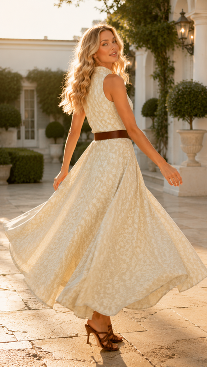 Belle Epoque Slit Maxi Dress