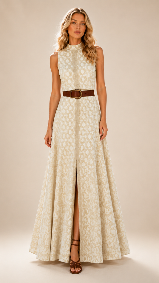 Belle Epoque Slit Maxi Dress
