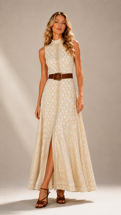 Belle Epoque Slit Maxi Dress