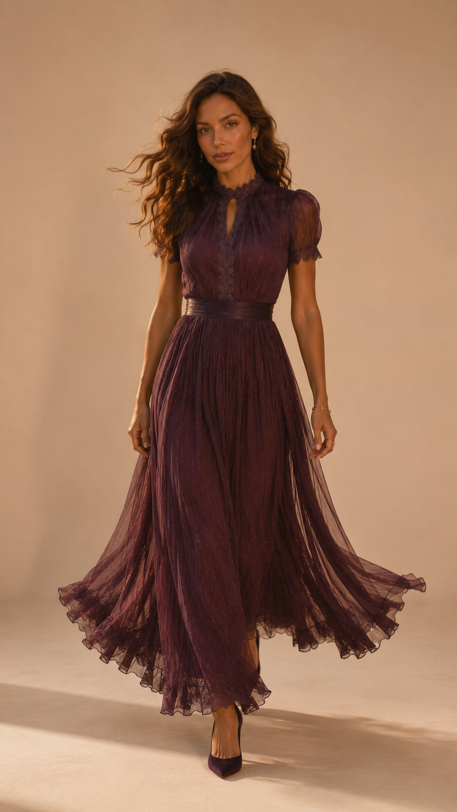 Valentina - Romantic Chiffon Maxi Dress