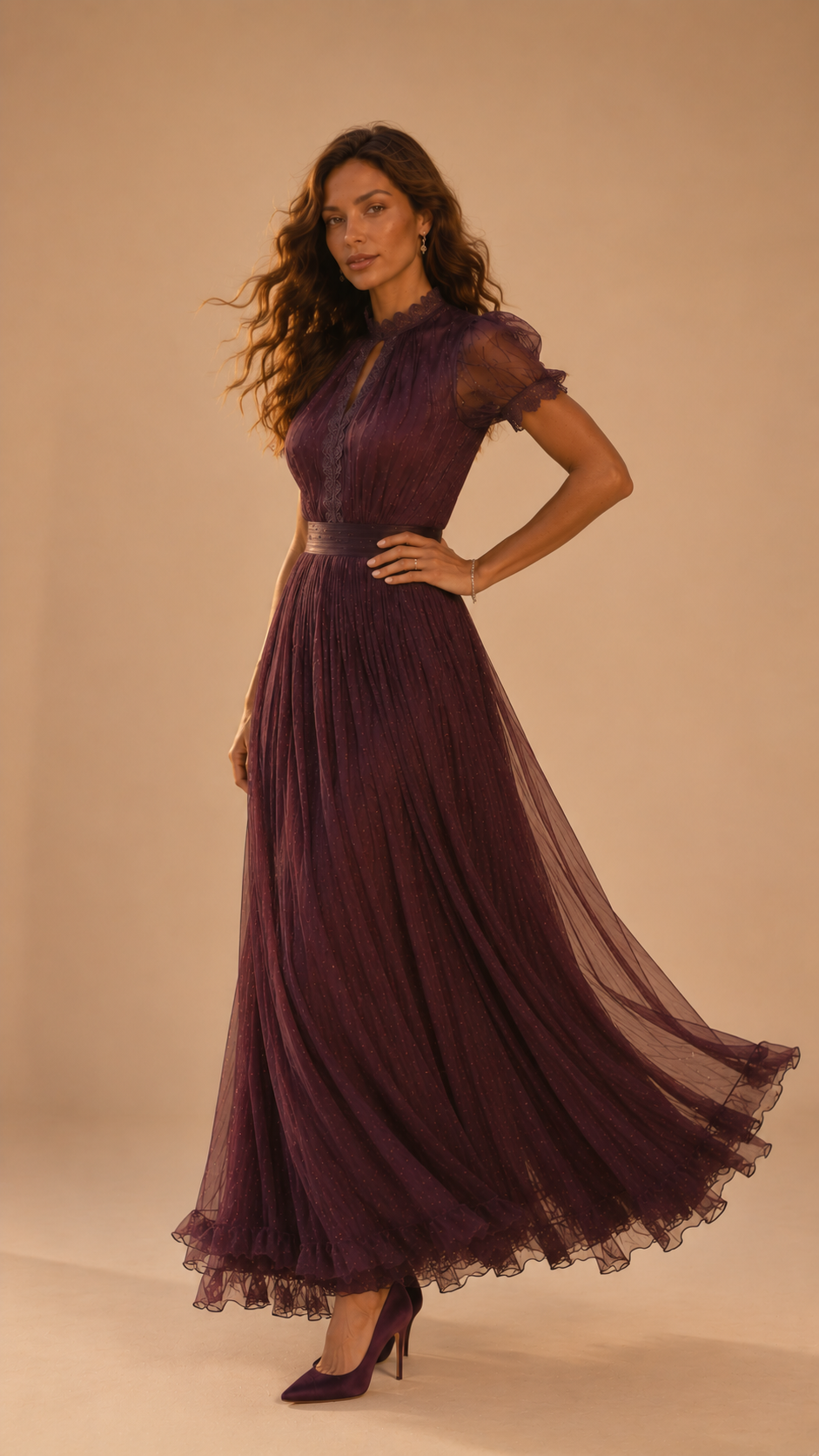 Valentina - Romantic Chiffon Maxi Dress