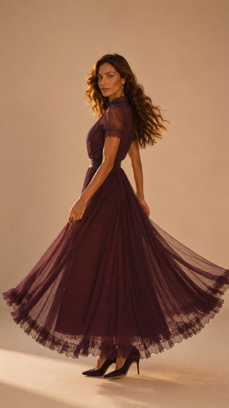 Valentina - Romantic Chiffon Maxi Dress