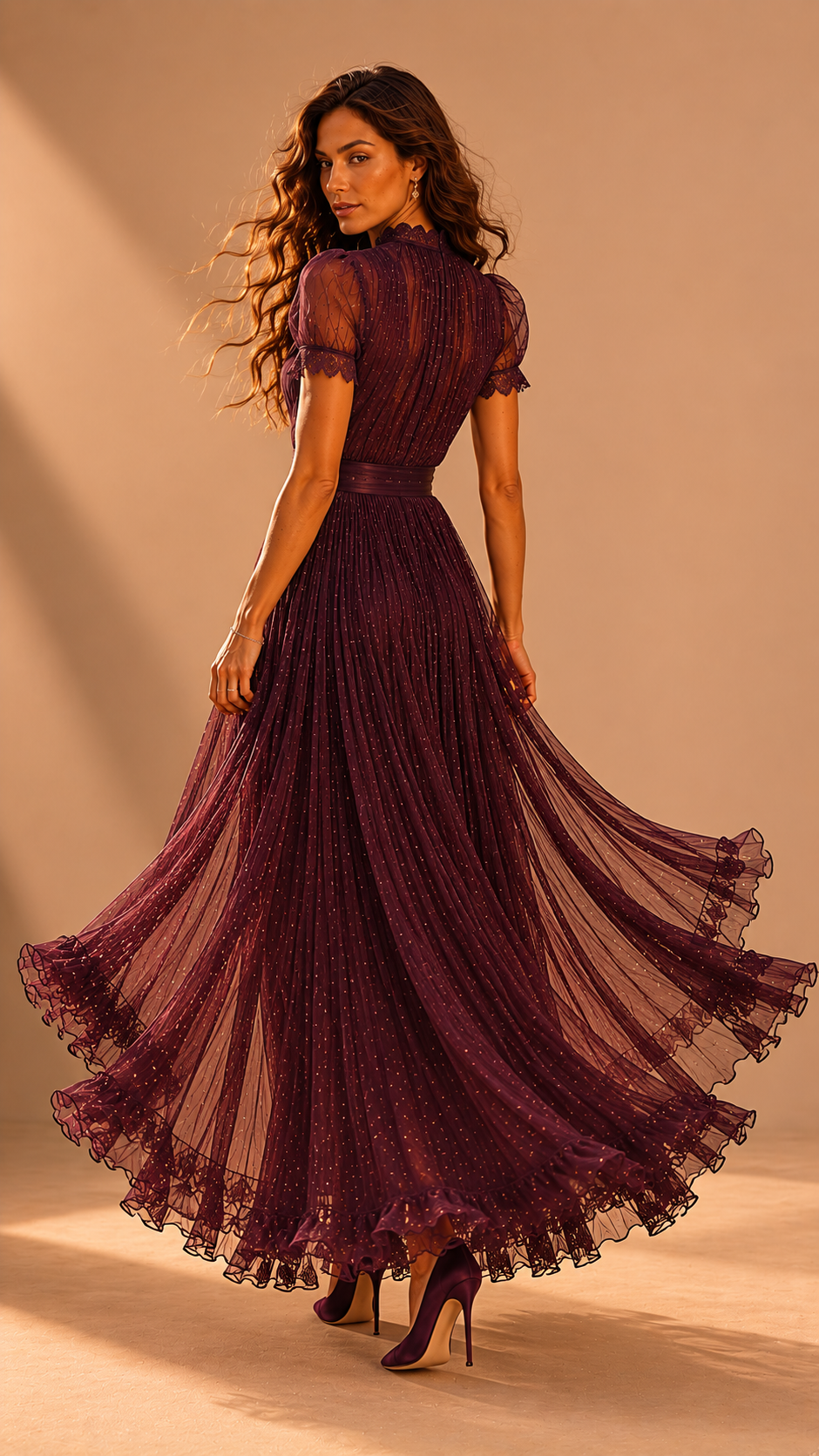 Valentina - Romantic Chiffon Maxi Dress