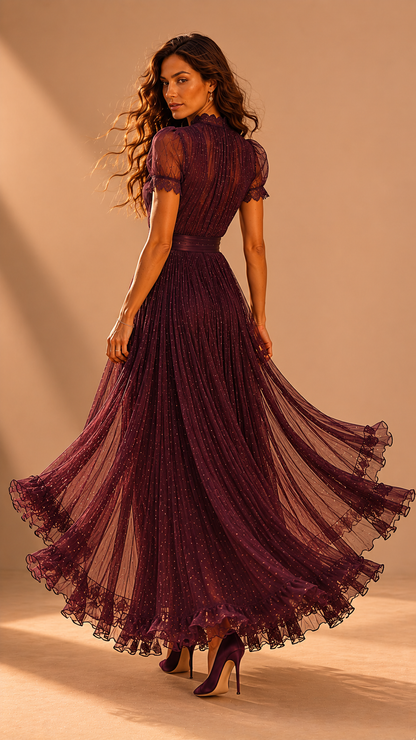 Valentina - Romantic Chiffon Maxi Dress